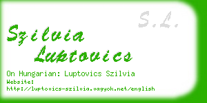 szilvia luptovics business card